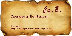 Csengery Bertalan névjegykártya